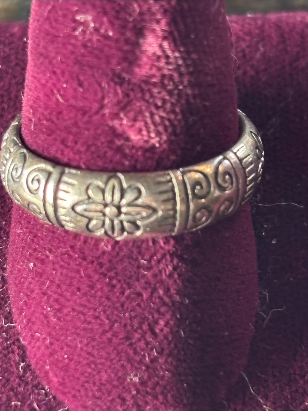 Brighton Floral Scroll Band Ring - Silver Sterling